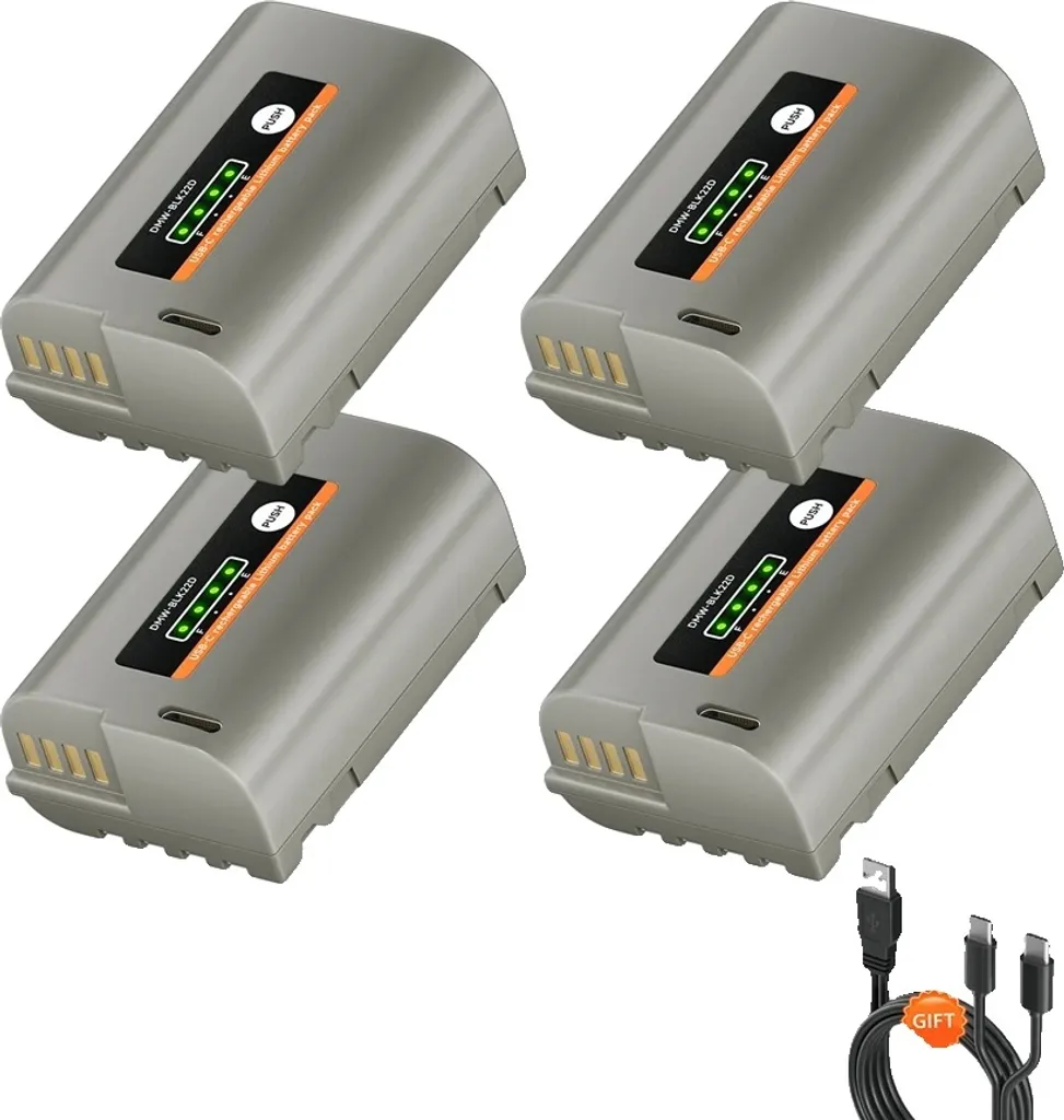 Batterie Appareil Photo USB-C 2500mAh : Ne Tombez Plus en Panne (4PCS)