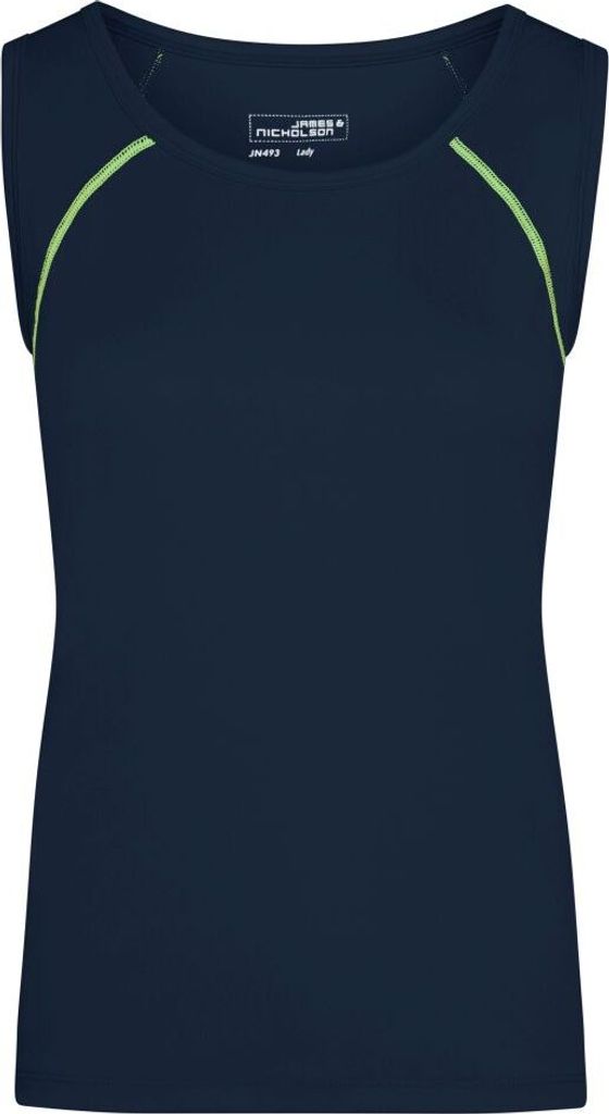 Funktions-Top für Fitness und Sport navy/bright-yellow, Gr. M