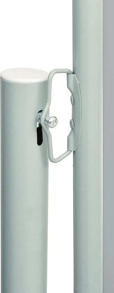 Paravent rétractable extérieur gris 117x600 cm double store de terrasse