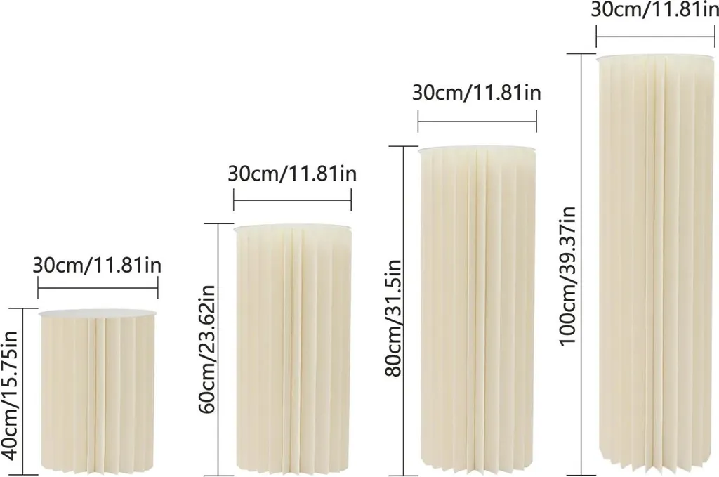 Centre de table pour anniversaire blanc - Lot 4 colonnes modulables - 2