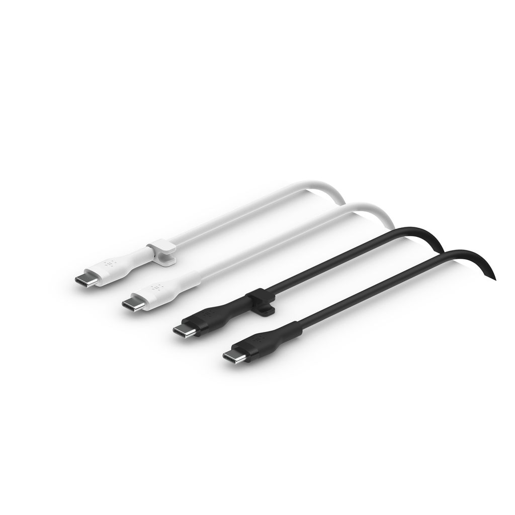 Belkin CAB009BT1MBW2PK, 1 m, USB C, USB C, Schwarz, Weiß Produktbild 