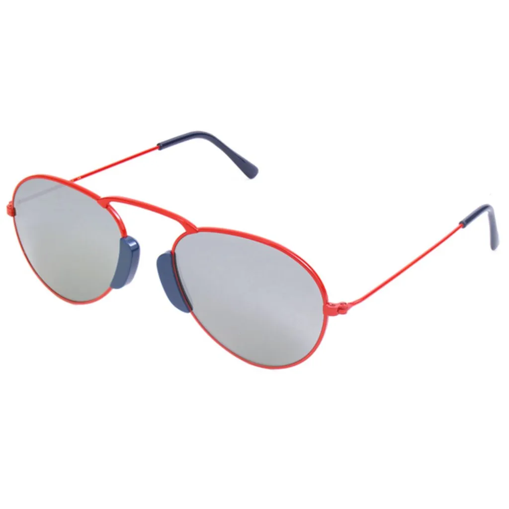 L.G.R Agadir-Red-07 Occhiali da Sole Unisex Rossi - Artigianato 100% Italia