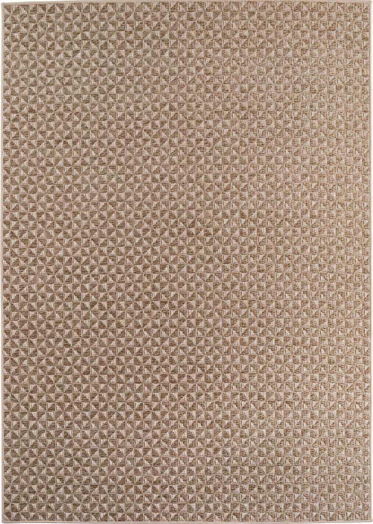 Villa Möbel Ibiiva Indoor Outdoor Teppich Wetterfest 3D Optik Wohnzimmer Küchen Terrasse , Farbe:Beige, Grösse:80x250 cm