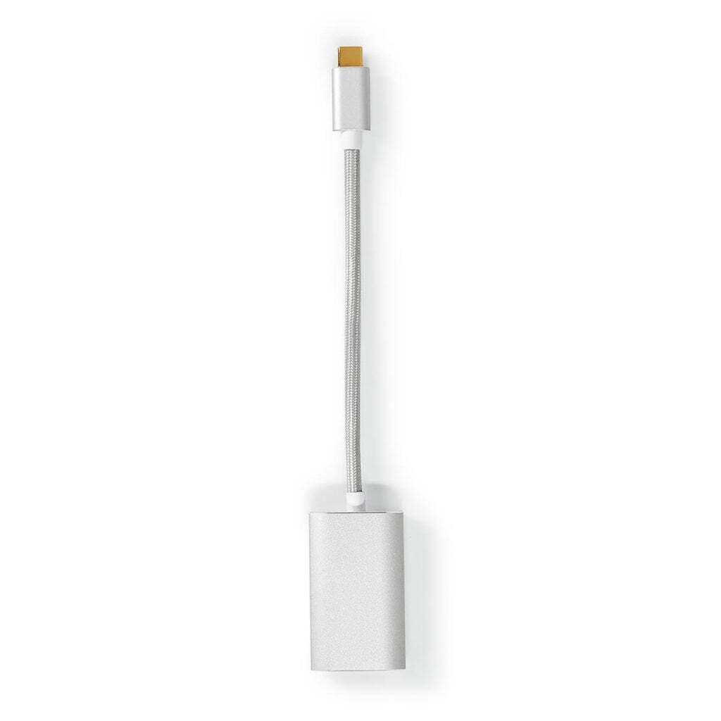 Nedis USB-C Adapter - USB 3.2 Gen 1 - USB-C Stecker - DisplayPort Buchse / USB-C Buchse - 4K@60Hz - Power delivery - 0.20 m - Rund - Vergoldet - Ge...