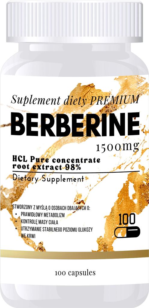 BERBERINE HCL 98% berberyna 100 kapsułek Zdjęcie produktu 