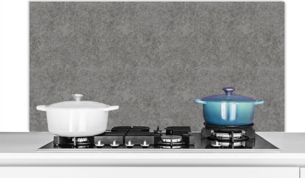 KitchenYeah Spritzschutz Küche - Küchenrückwand - Wandschutz für Herd und Spüle - Beton - Textur - Muster 120x60 - Alu-Dibond (Alternative ...