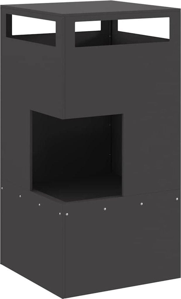 Feuerstelle Schwarz 50 x 50 x 100 cm Stahl