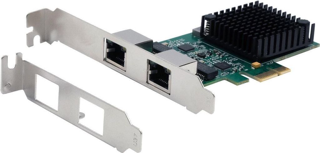 Exsys PCI Ethernet Karte 2.5Gigabit 2-Port inkl.LowProfileBügel Realtek - Netzwerkkarte - PCI-Express