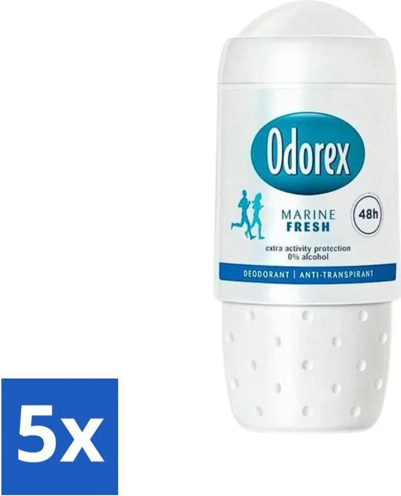 Multipack 5x Odorex Marine Fresh Roller 50ml - Deodorante Energizzante