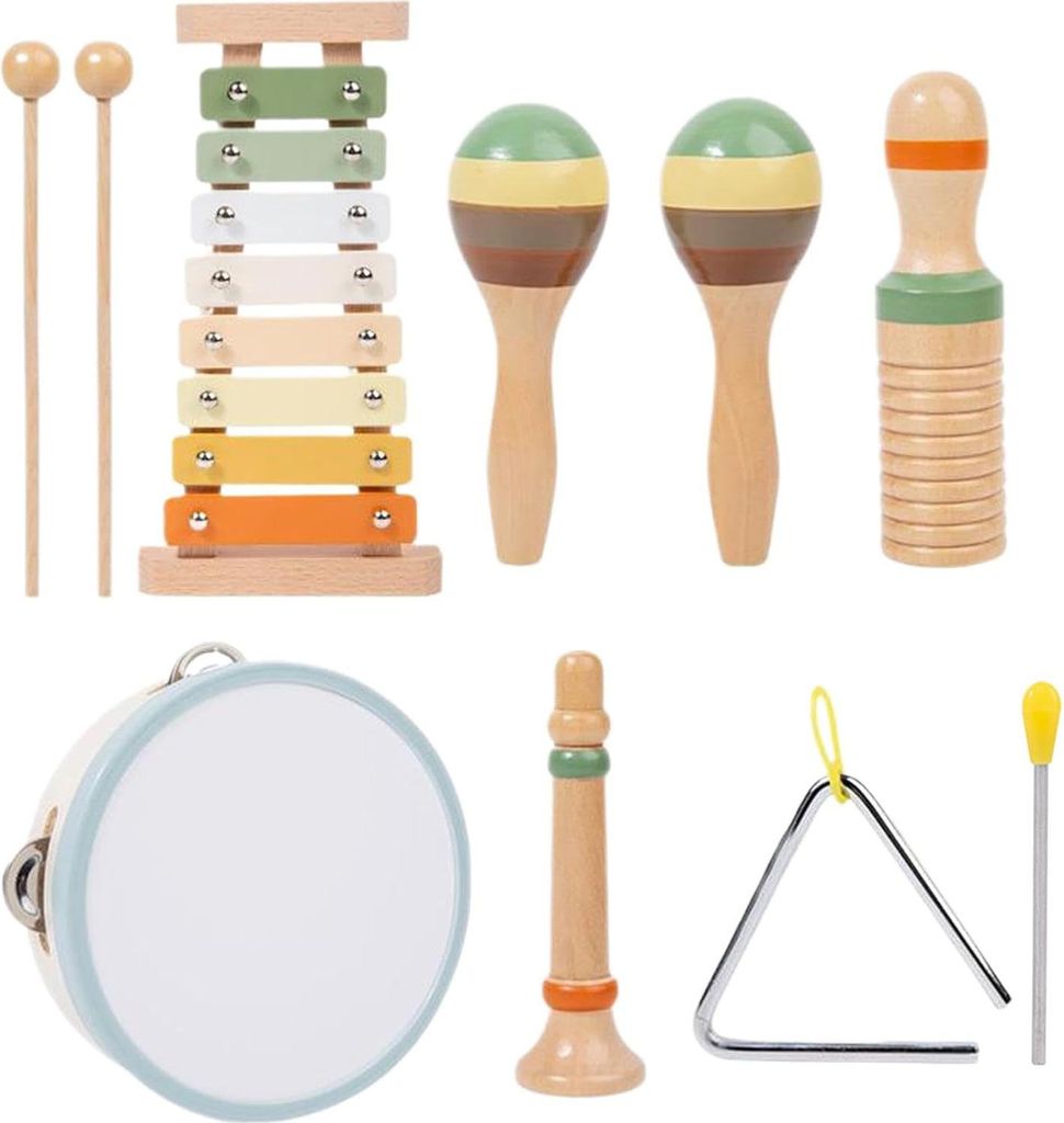 OKWISH Percussion Instrumente Holz, Orff Set 6-teilig, Orff Produktbild 