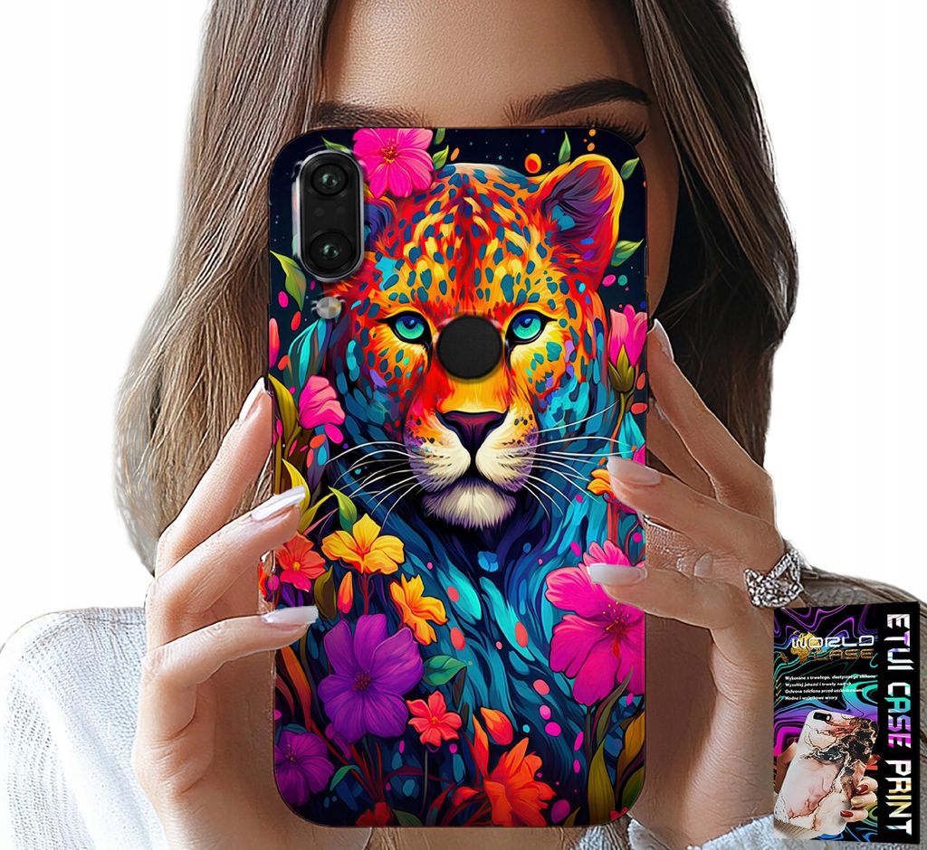 Fall Für Xiaomi Note 7 - Blumenmuster Tiger Tiger + Folie