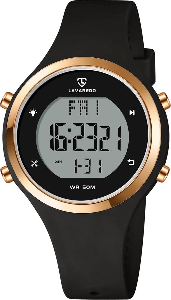 Relojes digitales para mujer con pantalla LED, reloj Imagen del producto 