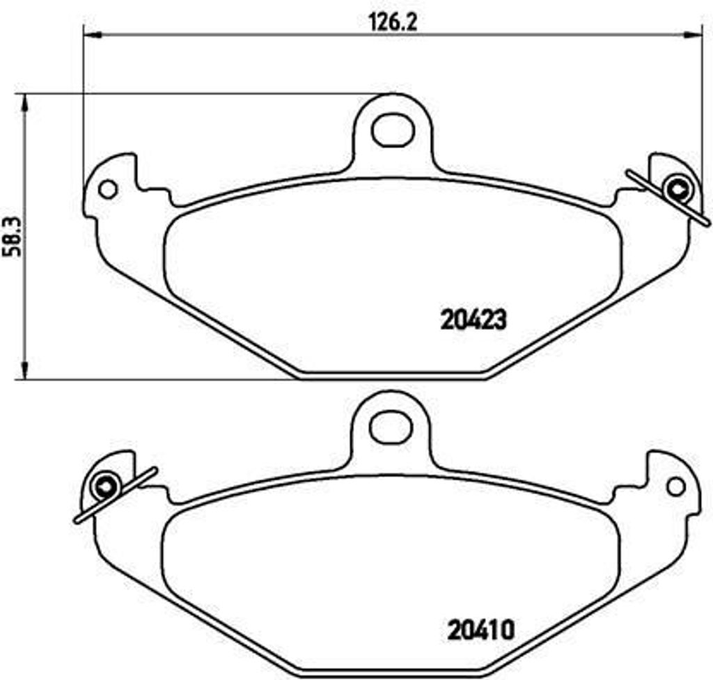 BREMBO P 68 017 - OE 04762999 Bremsbeläge für Espace III (JE), Laguna I, Safrane I (B54), Safrane II (B54)