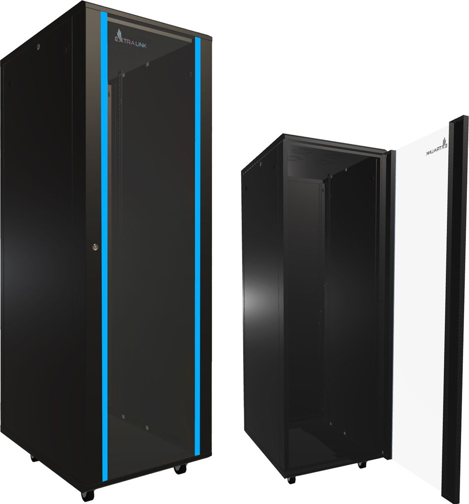 Extralink Racková skříň 37U 600x800 Černá stojící, Volně Obrázek produktu
