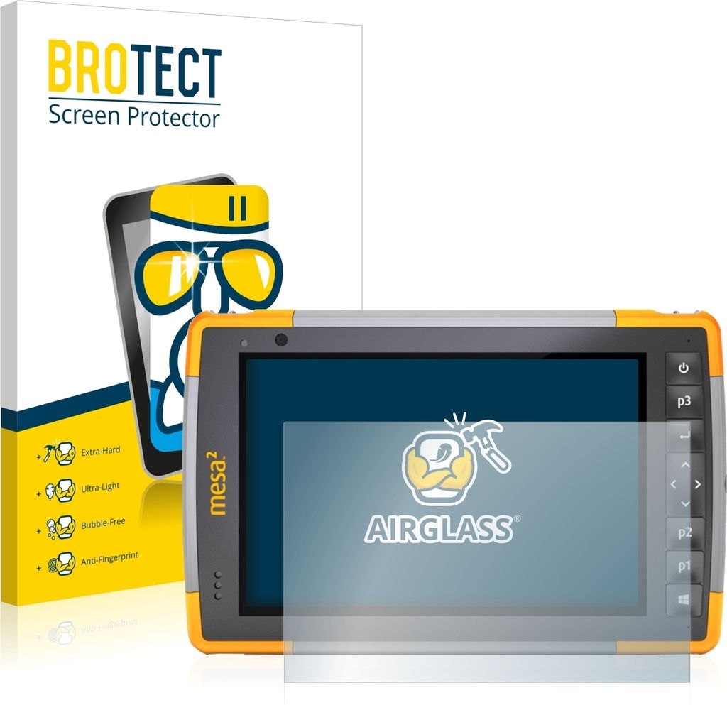 BROTECT Schutzglas für Juniper Systems Mesa 2 Rugged Tablet Schutzfolie Panzer Folie Glas Display Schutz klar