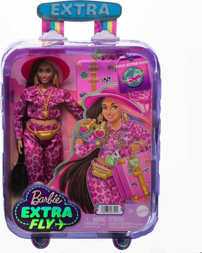 Reise Barbie-Puppe mit Safari-Outfit, Barbie Extra Fly, Produktbild 12