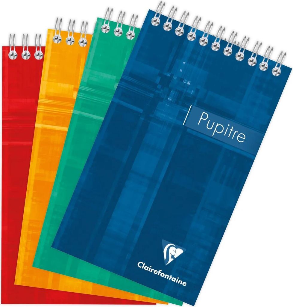 Clairefontaine 5x Block 10,5x17cm 80 Blatt kariert, Farben - Sortiert 8642C