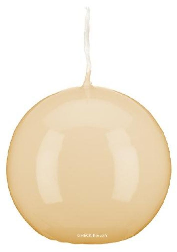 Kugelkerzen Glanz-Lack Vanilla Bisquit Ø 10 cm, 4 Stück