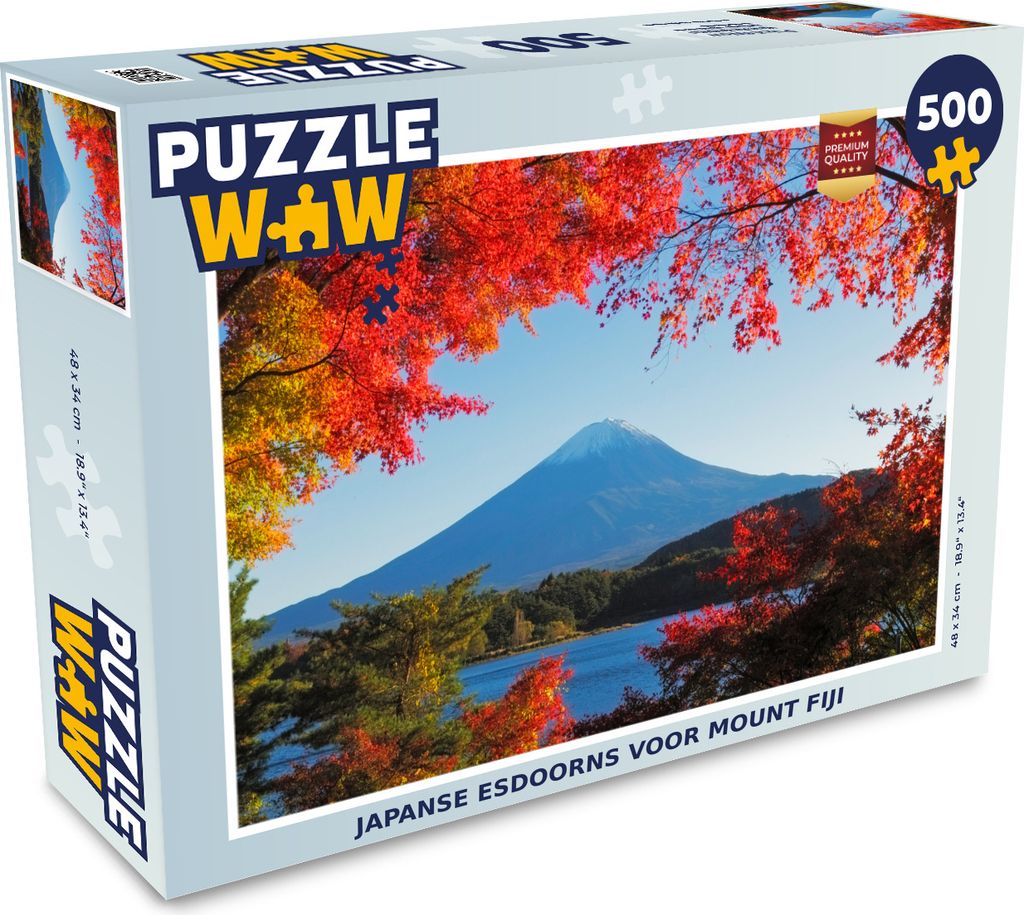 MuchoWow Puzzle 500 Teile Japanische Ahorne für den Berg Fidschi - 500 Teile - Kinder - Selberbauen - Puzzlespiele