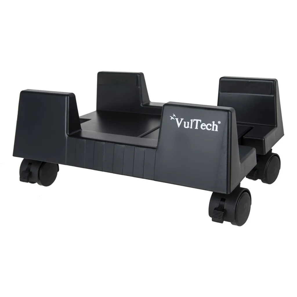 Chariot pour unité centrale support PC à roulettes réglable noir - 3