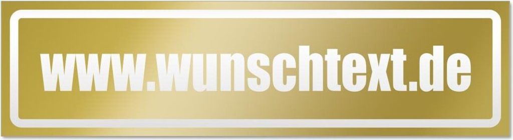 Kiwistar wunschtext Domain Magnetschild Schild magnetisch - 20cm Gold - Magnetfolie für Auto PKW Kfz