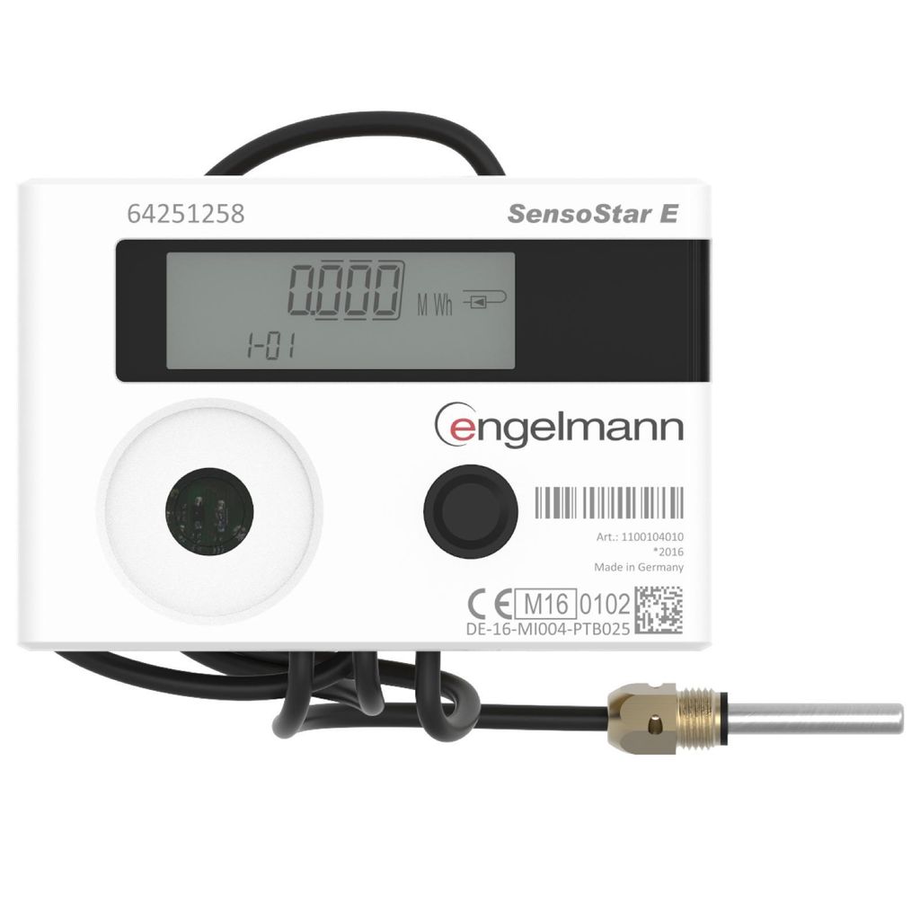 Wärmemengenzähler Engelmann SensoStar E Qp 2,5 Fühler-Ø5,2mm 130mm x 1" Zoll, Wärmezähler, funkvorbereitet