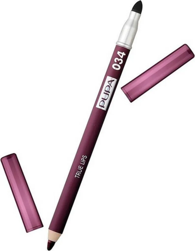 Pupa True Lips 034 Plum - Matita Labbra Sfumabile con Pennello Integrato