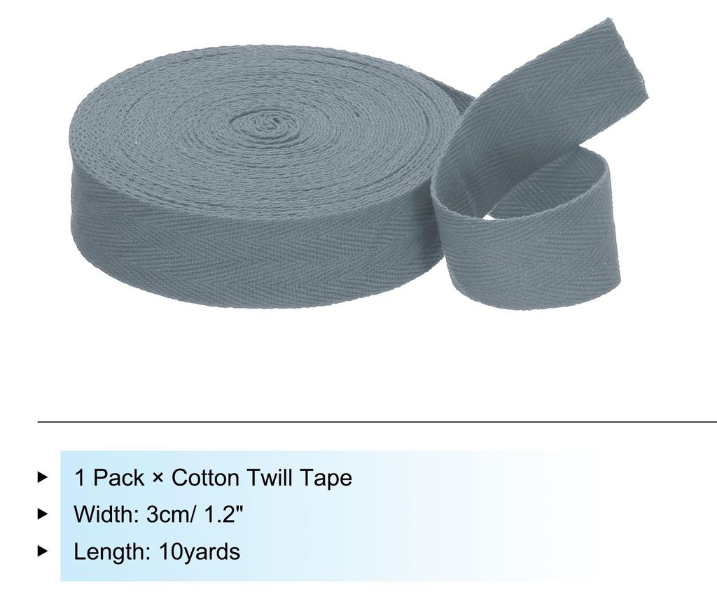 Baumwollband Baumwolle Gurtband 30mm x 9m, Schr?gband Baumwoll Nahtband K?perband Saumband Einfassband Stoffband Webband zum N?hen fš¹r DIY Baste...