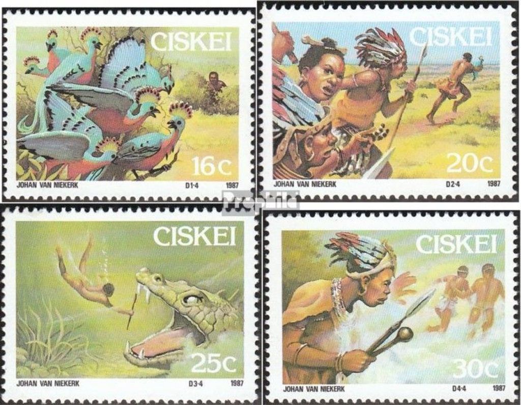 Briefmarken Südafrika - Ciskei 1987 Mi 123-126 (kompl.Ausg.) postfrisch Folklore