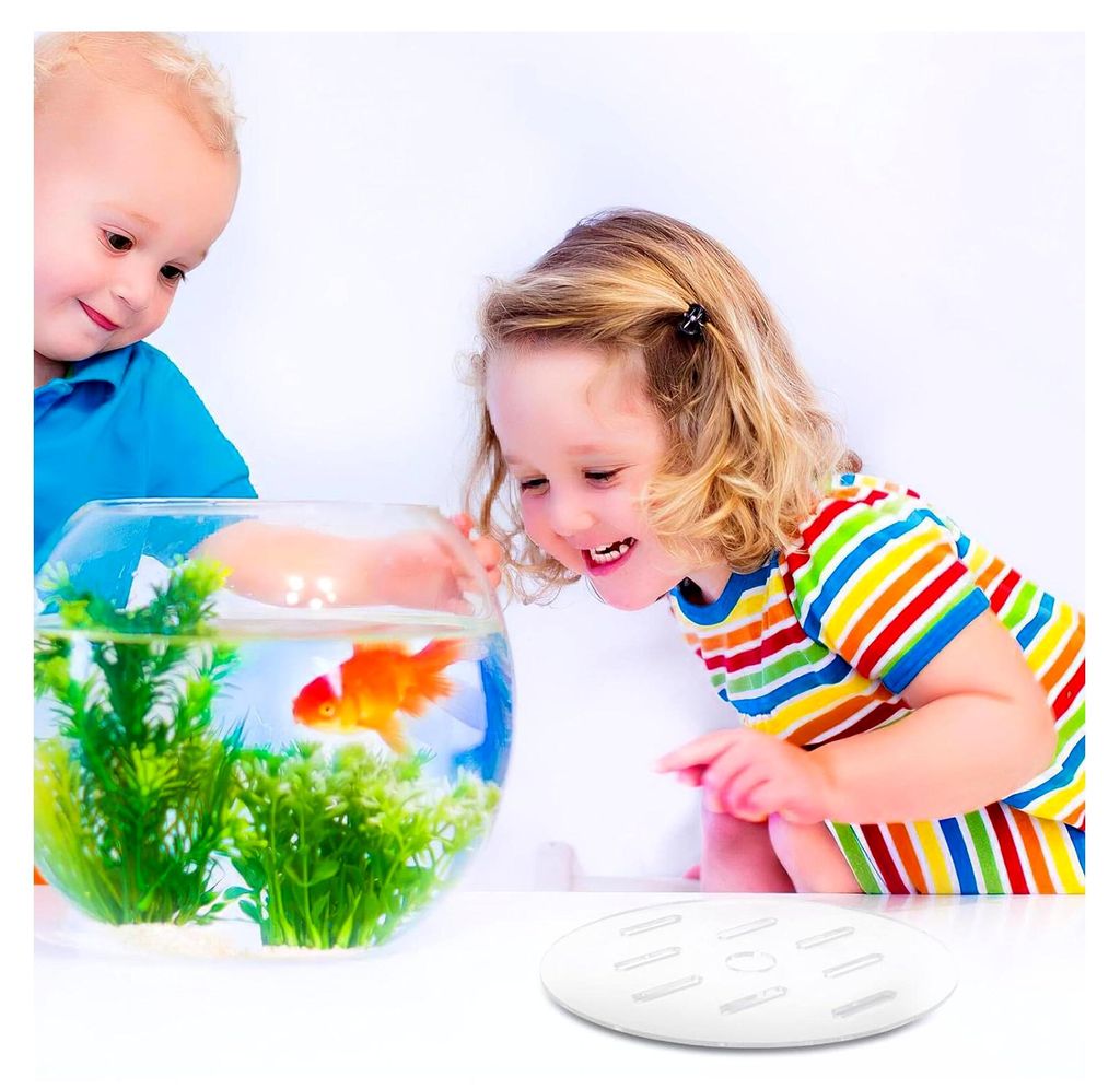 Runder Aquariumdeckel 22cm Acryl Gitterabdeckung Ausbruchsicher mit Clips Schutzabdeckung für Fischbecken und Terrarien