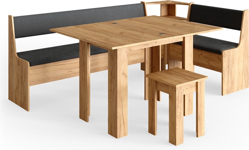 Eckbankgruppe Vicco Roman Goldkraft Eiche 210 x 120 cm mit Produktbild 