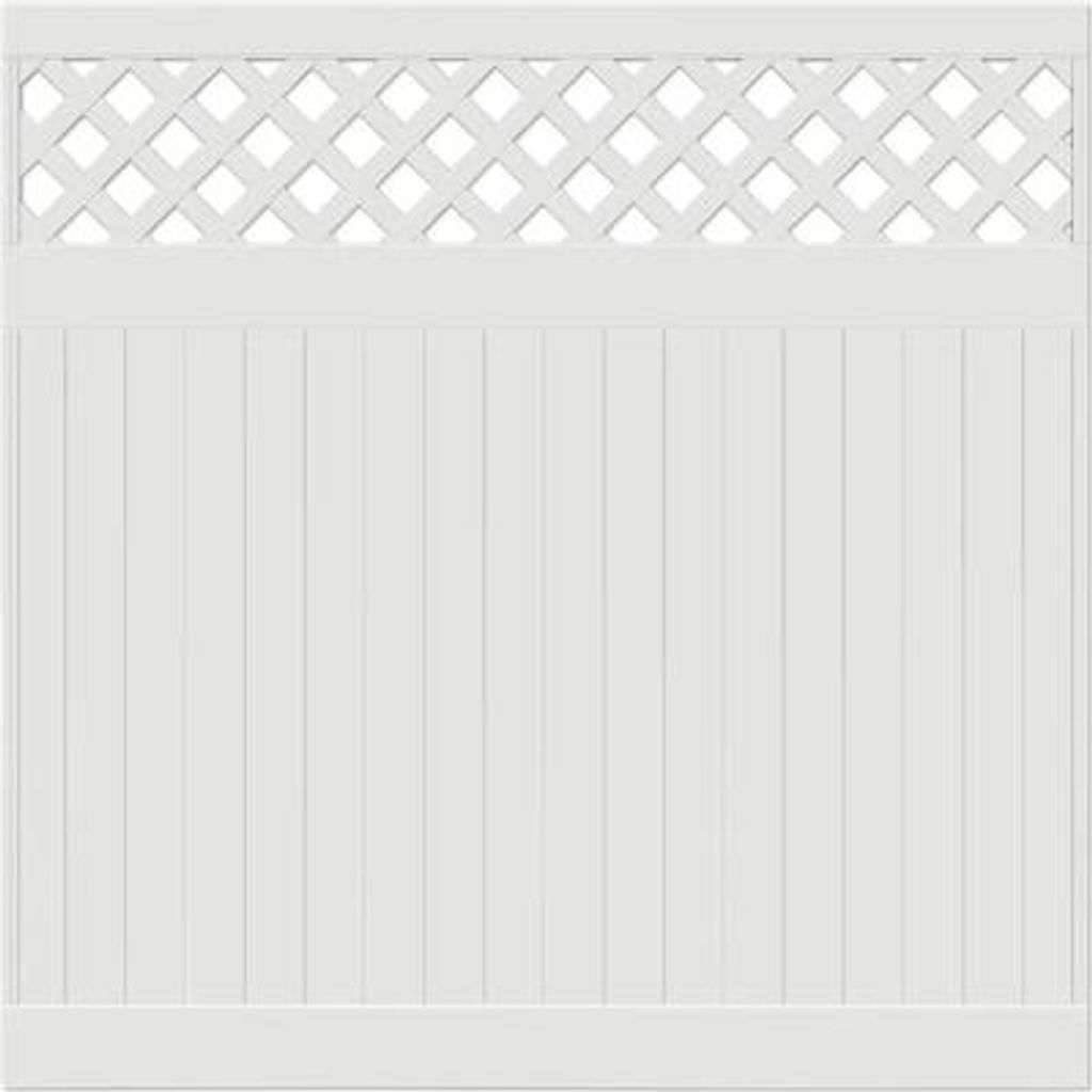 Zaun Hauptelement Alaska mit Rankgitter 177 x 178 cm weiß Produktbild 