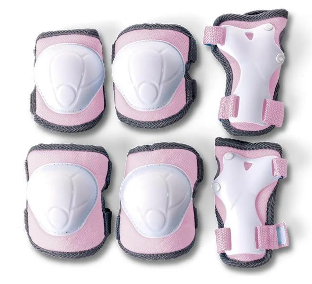 Équipement de protection enfant rose Yvolution pour roller et skate