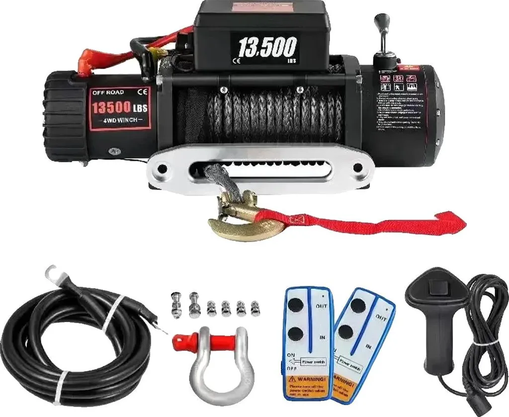 Treuil électrique 13500 lbs : débloquez votre 4x4 avec moteur 6.8 CV