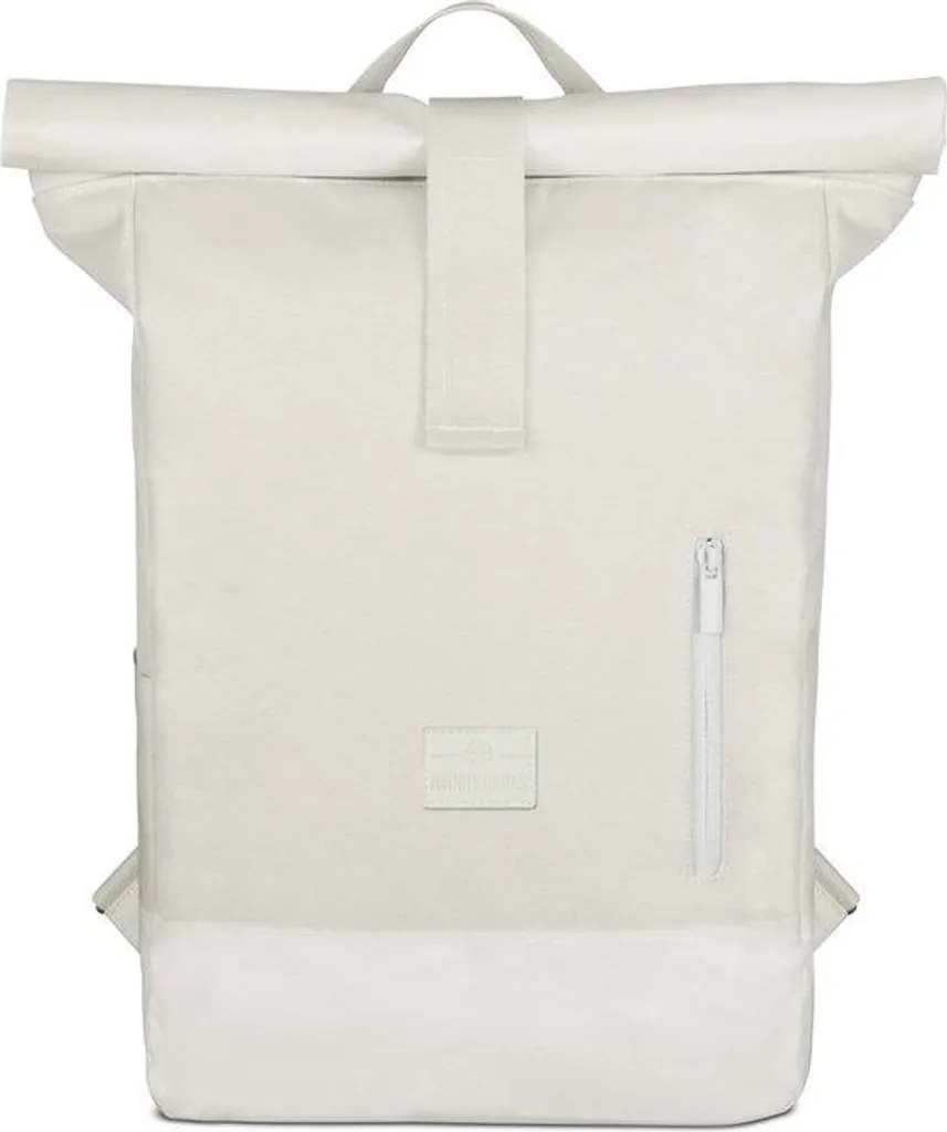 Sac à dos 15L blanc crème en toile imperméable avec protection tablette