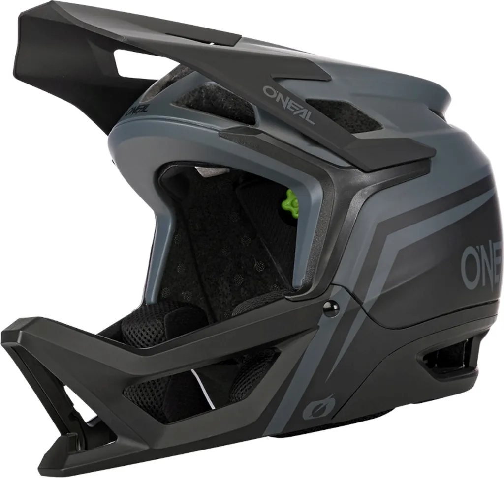 Casque VTT Downhill Oneal Transition Flash V.23 Idéal Bikepark Noir Gris