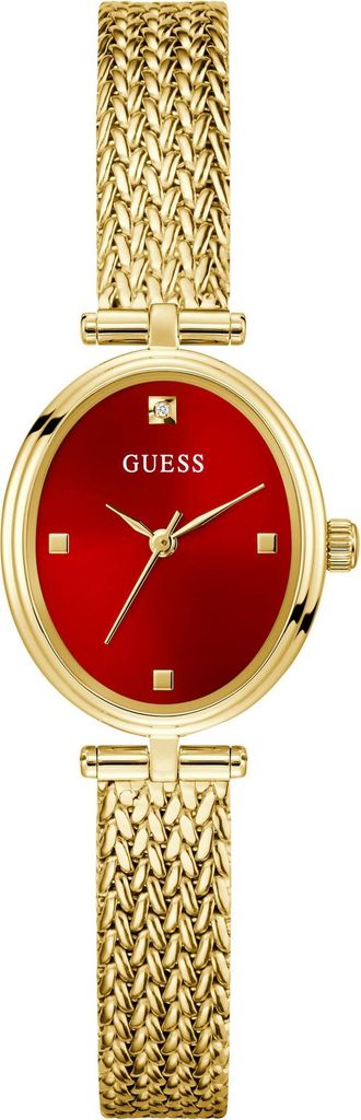 GUESS Uhr Damen Ladies Ruby Gold Tone Analog Watch Rot/Gold GW0935L4