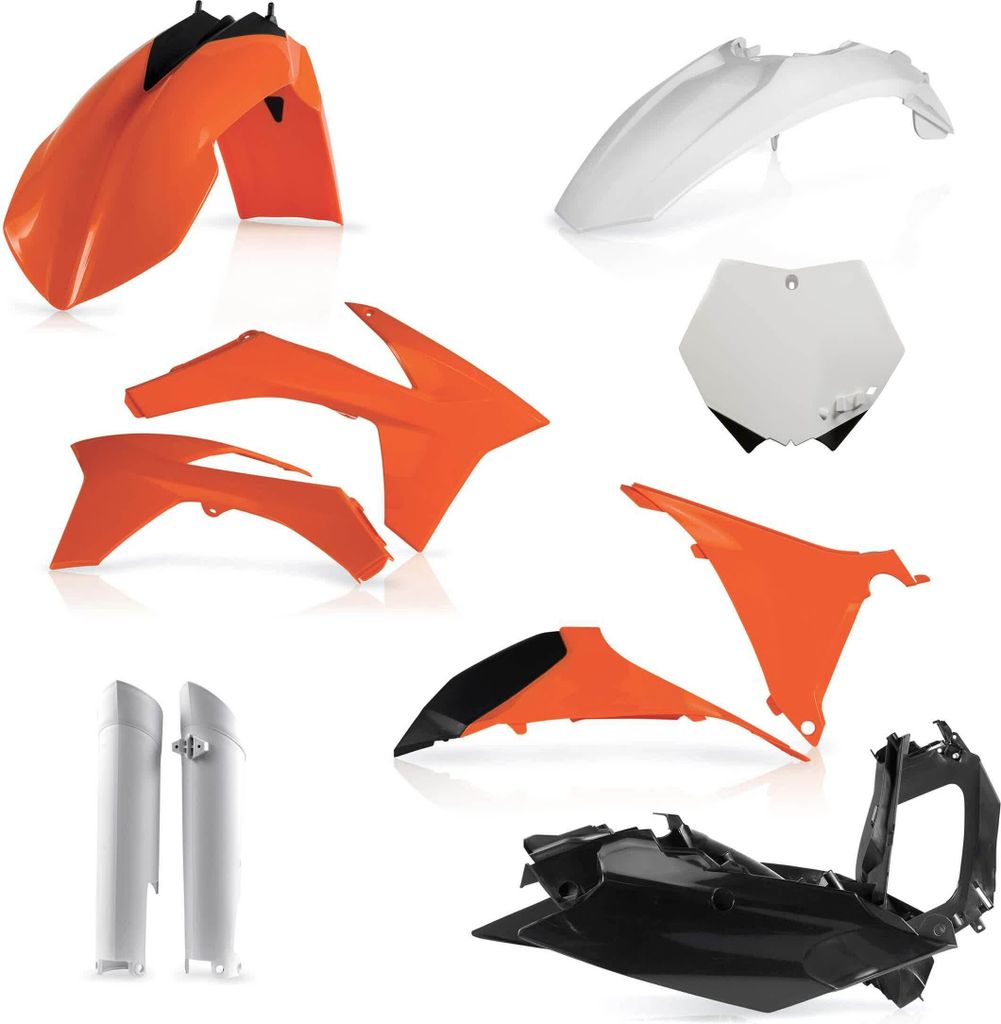 ACERBIS Verkleidungskit 10 Teile 2011 Modell Orange/Weiß/Schwarz für KTM SX