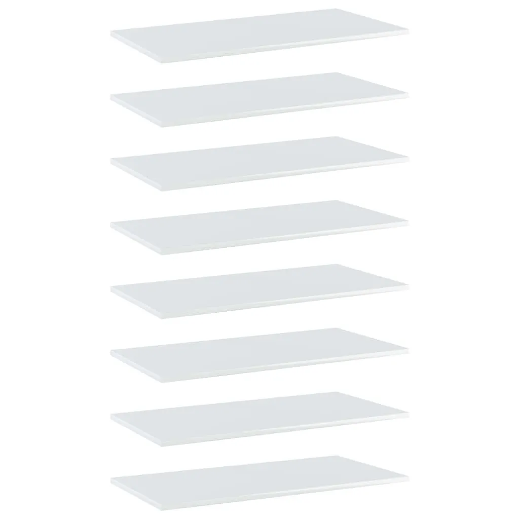 Aménagez votre dressing avec 8 planches de bibliothèque 80x40 cm blanc