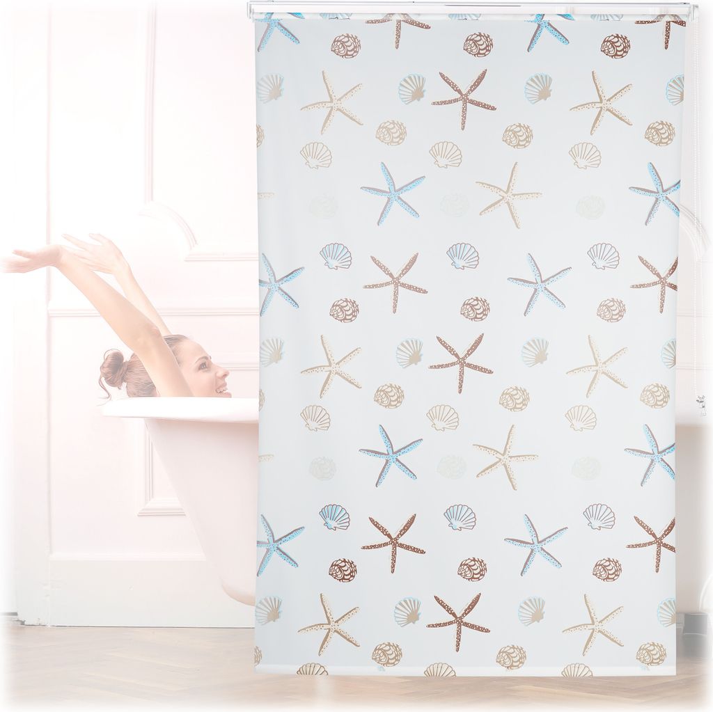relaxdays 10026667_1048 relaxdays Duschrollo OCEAN 140,0 x Obrázek produktu 