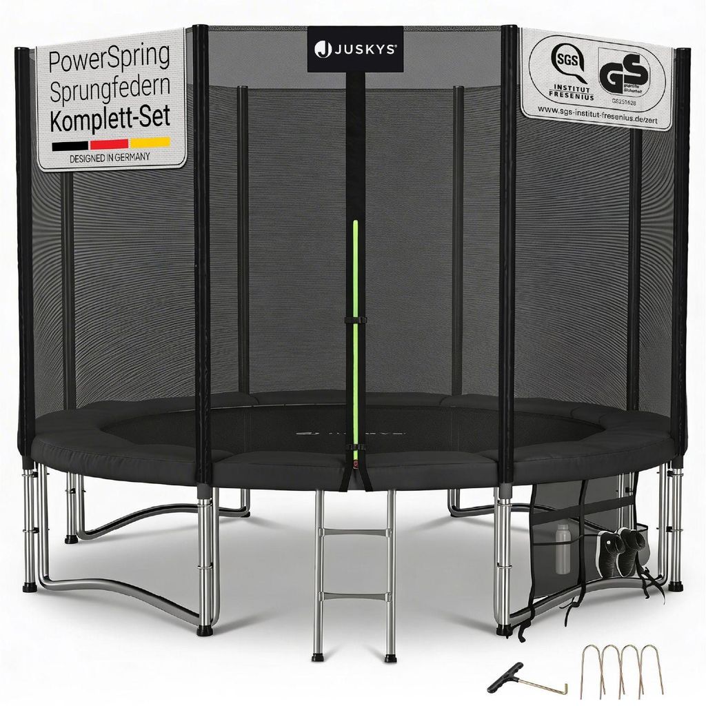 Juskys Trampolin JumpMaster L Ø 305 cm mit Sicherheitsnetz Produktbild 