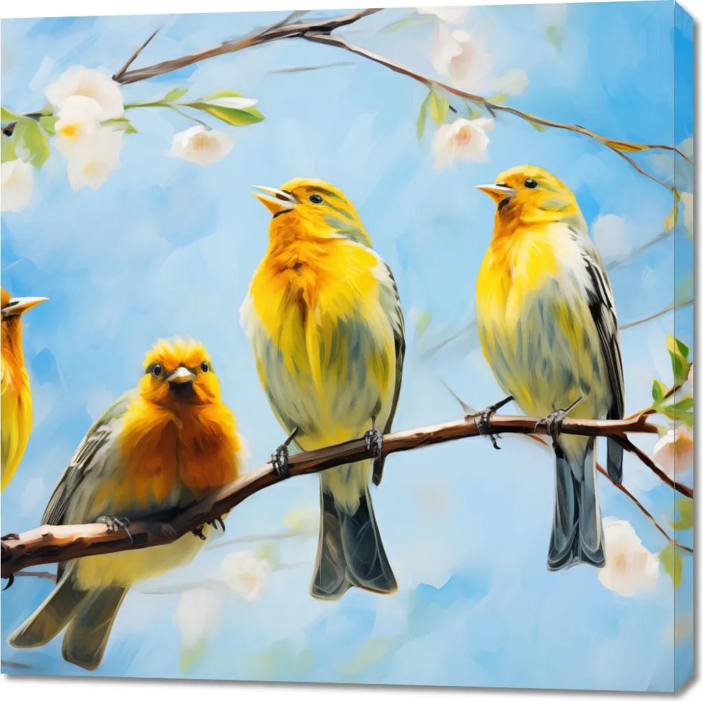 Tableau Image 100 x 100 cm Sifflement printanier déco murale carrée