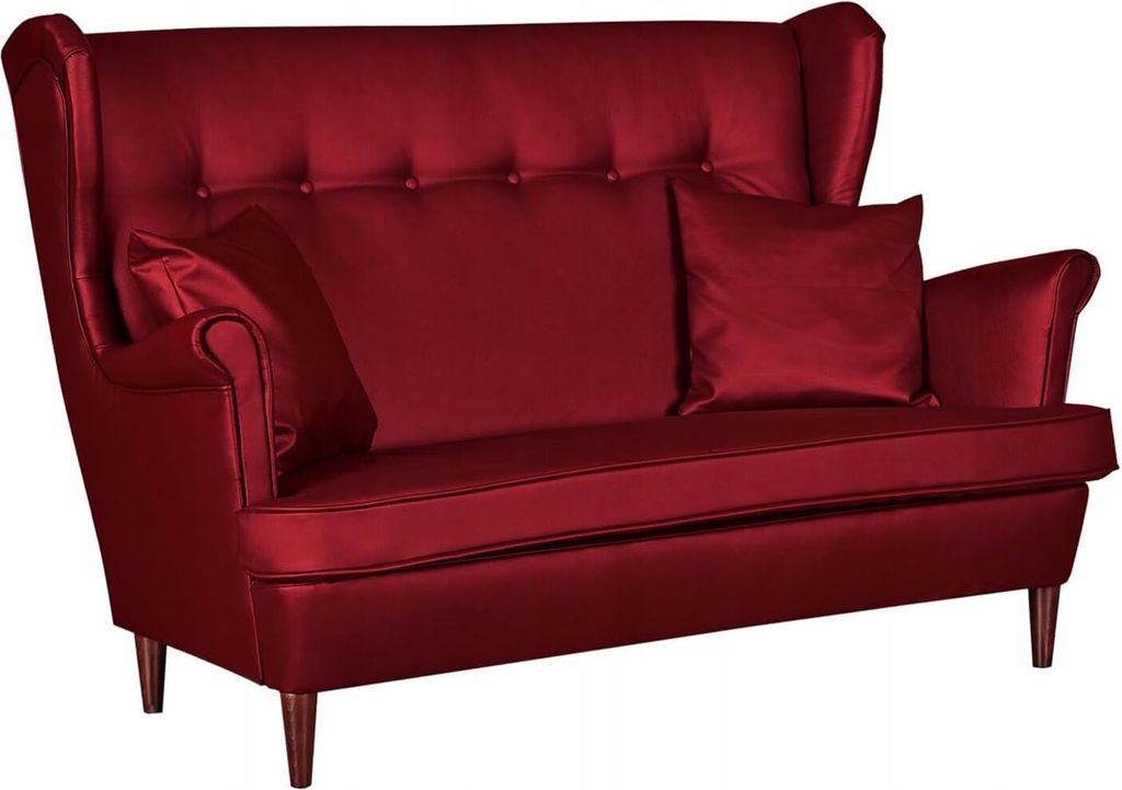 Family Meble Sofa Kunstleder 2-Sitzer Sofa Couch Zierpolsterung Freistehendes Lounge Sofa Bequem zum Entspannen Für Wohnzimmer Wartezimmer Büro (...