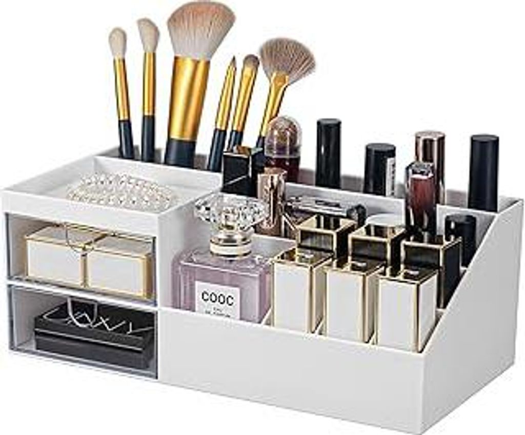 MumdoYAL Make Up Organizer?Schminktisch Organizer?Kosmetik Organizer with Drawers, Makeup Organizers for Dresser, Bathroom?Bedroom