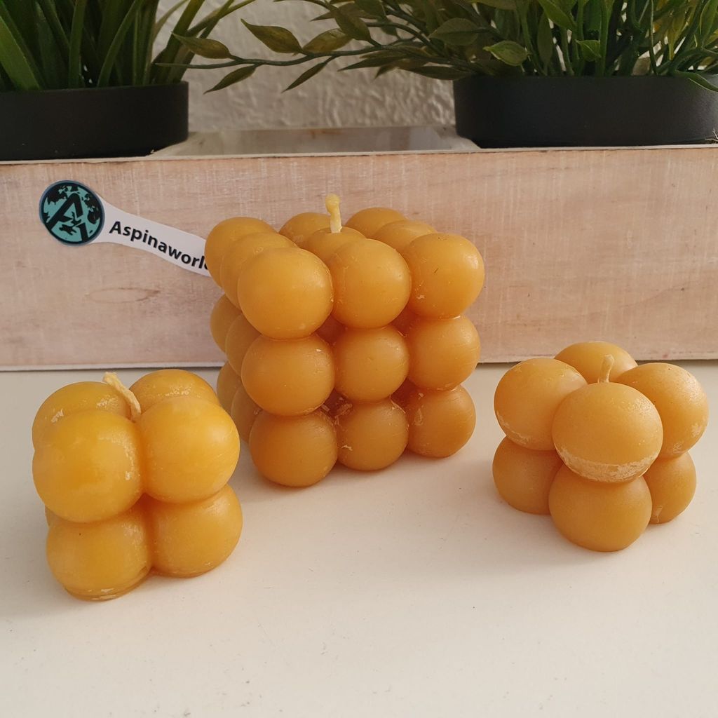 3er Set Bubble Kerzen aus 100% Bienenwachs
