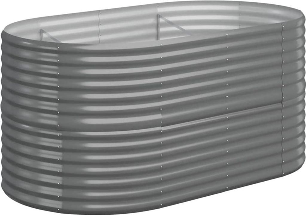 vidaXL: Jardín elevado, acero galvanizado, 152x80x68 cm, Imagen del producto 