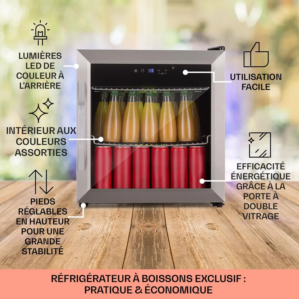 Frigo de Camping et Mini Bar 50L - Réfrigérateur Portable pour Boissons - 5