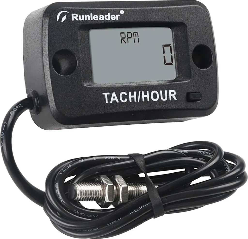 Compteur d'heures digital et tachymètre rotatif pour tondeuse et yacht