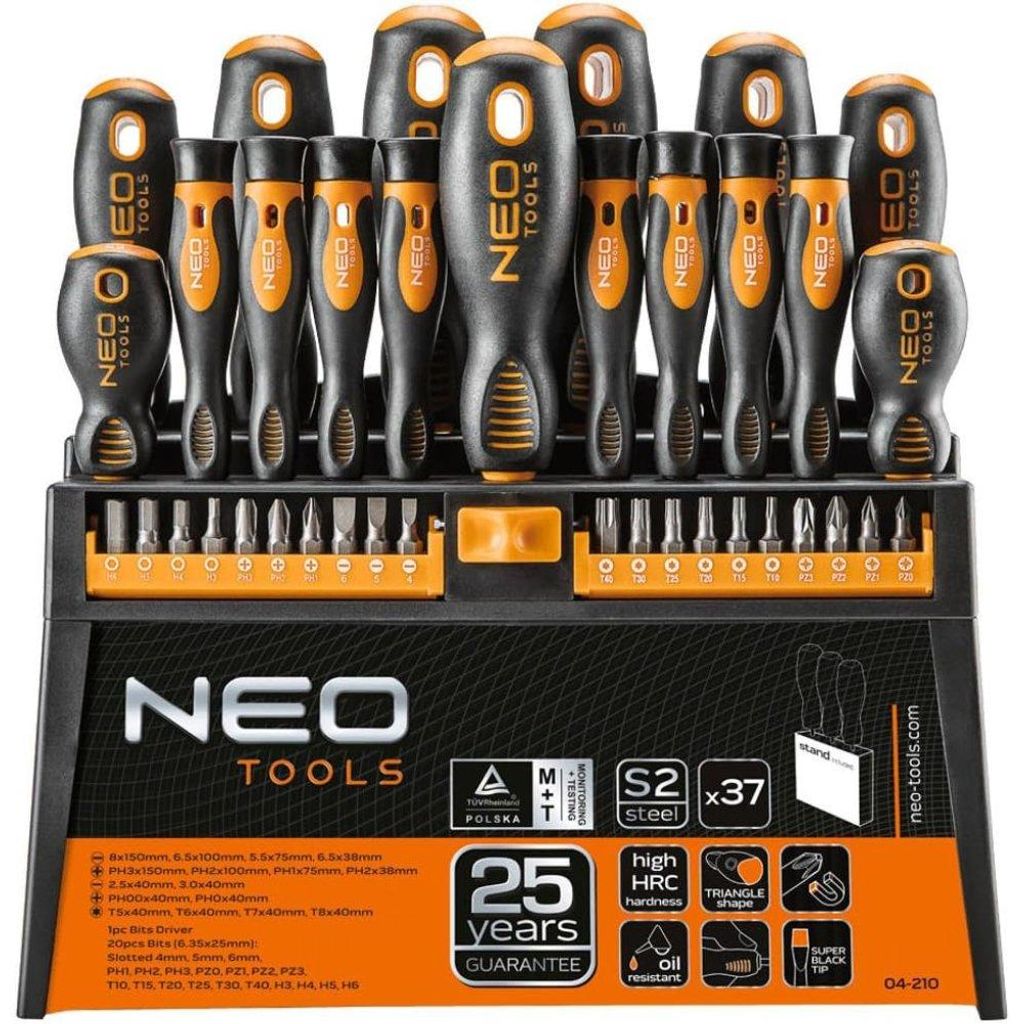 NEO TOOLS Set di cacciaviti e punte per cacciavite, 37 Immagine del prodotto 