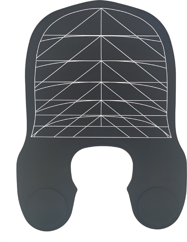 Silikon-Haarfärbehalsband mit Richtlinien, wasserdicht, Friseur-Haarschneide-Färbepad, Schal, Salon-Haarschnittumhang, Friseur-Nackenschutz, besc...
